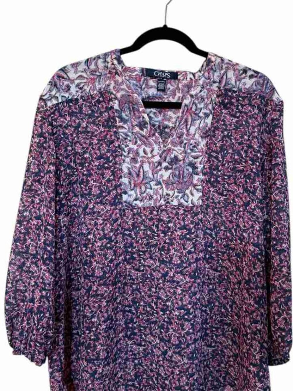 Women Chaps Floral Print Relaxed Fit Tunic
